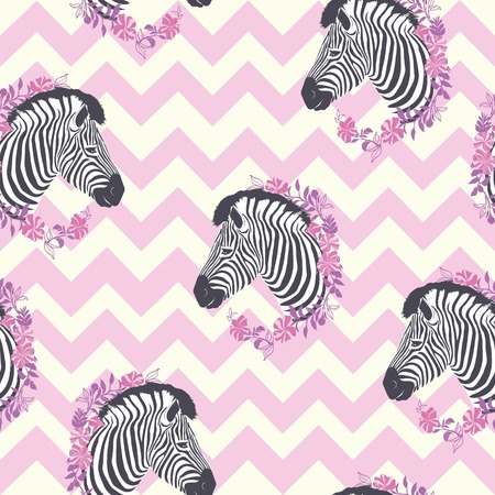 Zebra pattern, illustration, animal.のイラスト素材