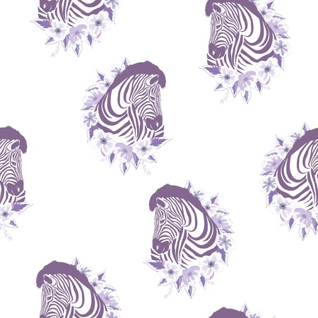 Zebra pattern, illustration, animal.のイラスト素材