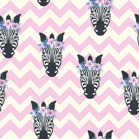 Zebra pattern, illustration, animal.のイラスト素材