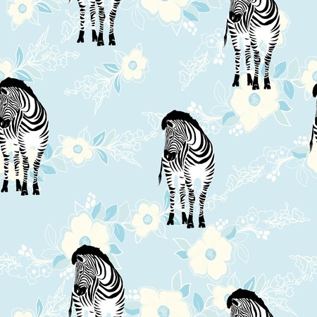 Zebra pattern, illustration, animal vector nature texture printのイラスト素材