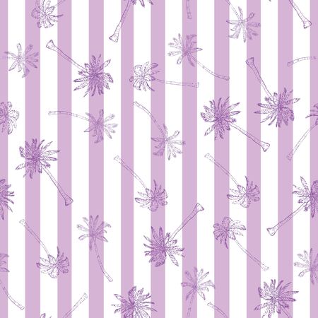 Palm tree pattern. Seamless hand drawn textures on exotic trendy background.のイラスト素材
