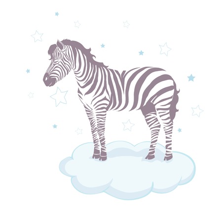 Cute zebra cartoon icon vector illustration graphic designのイラスト素材