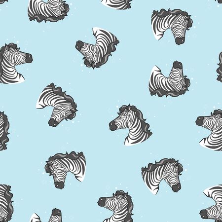 zebra pattern, kid safari printのイラスト素材