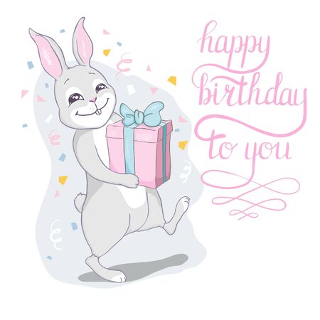 Card with Bunny.のイラスト素材