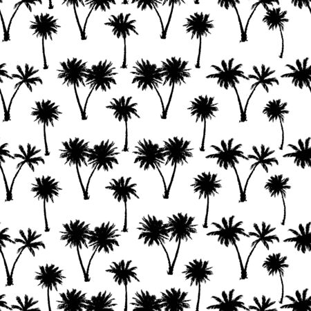 Vector seamless pattern with palm treesのイラスト素材