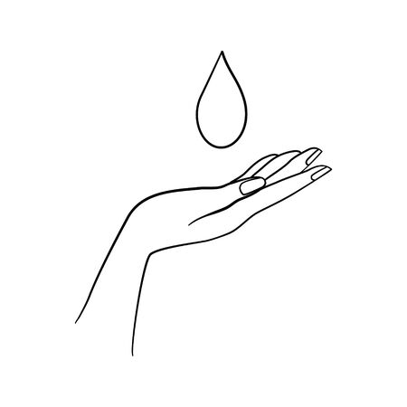 Steps To Hand Washing For Prevent Illness And Hygiene, Keep Your Healthy, Outline Icons, Sanitary, Infection, Sickness, Healthyのイラスト素材