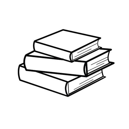 sketches of books. Vector illustration.のイラスト素材