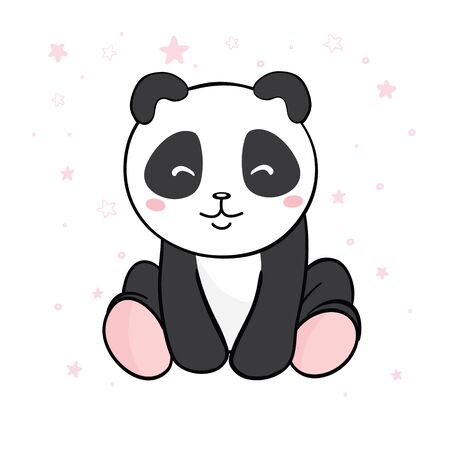 Vector Panda, illustration panda, vector illustration. Animal vector.のイラスト素材