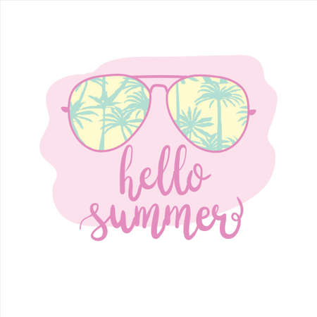 hello summer card design. vector illustrationのイラスト素材