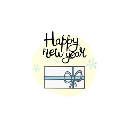 Merry Christmas text design. Vector logo, typography. Usable as banner, greeting card, gift package etc.のイラスト素材