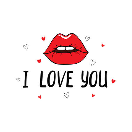 Vector Happy Valentines Day Vintage Card With Letteringのイラスト素材
