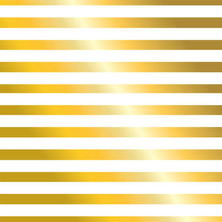 Golden stripes isolated on white luxury background. Gold foil lines or bars on white backdrop. Striped yellow texture. Free hand drawn streaks pattern.のイラスト素材