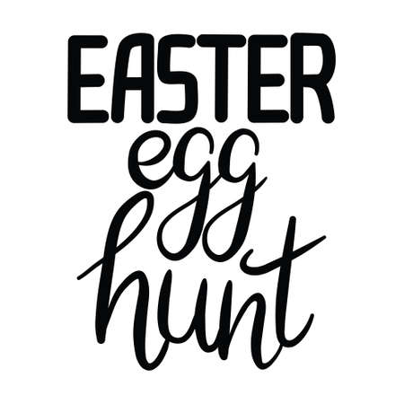 Happy Easter lettering card. Hand drawn lettering poster for Easter. Ink illustration. Modern calligraphy. Happy Easter typography background.のイラスト素材