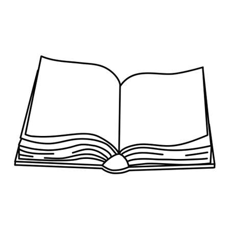 books sketch vector and illustration, black and white, hand drawn, sketch style, isolated on white background.のイラスト素材