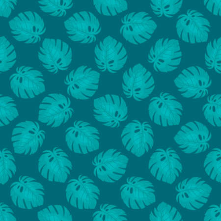 Tropical background with jungle plants. Palm leaves. Floral exotic hawaiian wallpaper. Rainforest. Summer tropical leaf. Exotic hawaiian jungle, summertime style. Summer vector illustration.のイラスト素材