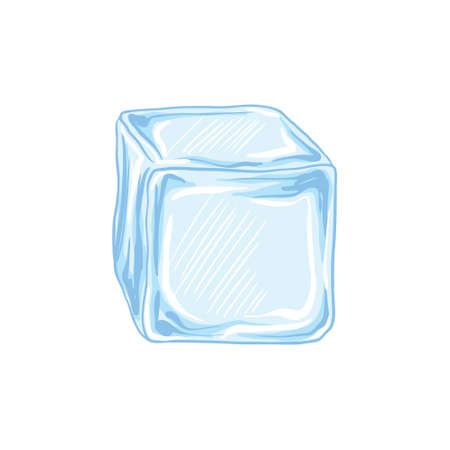 Water ice cube icon vector illustration graphic design on white background.のイラスト素材