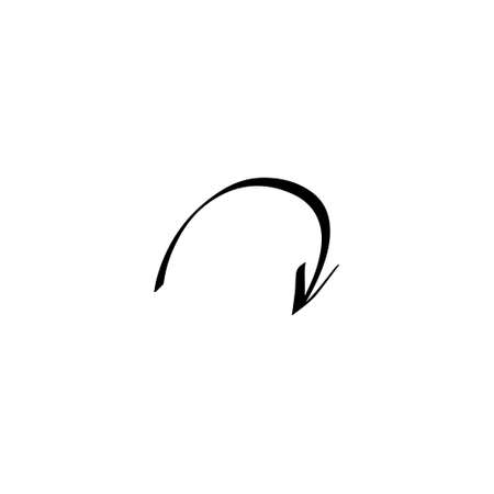 Arrow icon in a trendy flat style, isolated on a white background. Arrow symbol for your website design,  app, user interface. Vector illustration.のイラスト素材