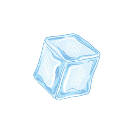 Water ice cube icon vector illustration graphic design on white background.のイラスト素材
