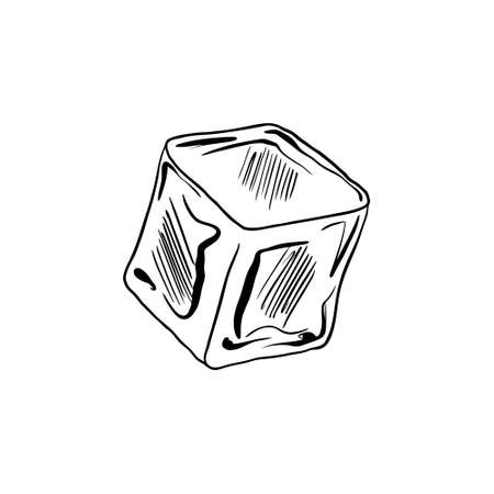 Water ice cube icon vector illustration graphic design on white background.のイラスト素材
