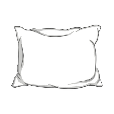 Pillow thin Line icon, sleep symbol, isolated on white background, vector Illustrationのイラスト素材