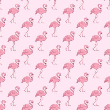 Flamingo seamless pattern. Vector background design for fabric and decorのイラスト素材