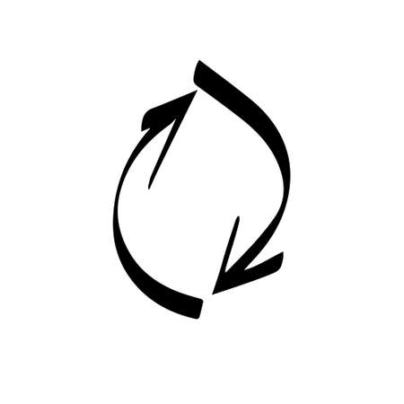 Arrow icon in a trendy flat style, isolated on a white background. Arrow symbol for your website design, app, user interface. Vector illustration.のイラスト素材