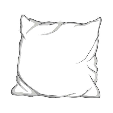 Pillow thin Line icon, sleep symbol, isolated on white background, vector Illustrationのイラスト素材