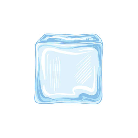 Water ice cube icon vector illustration graphic design on white background.のイラスト素材