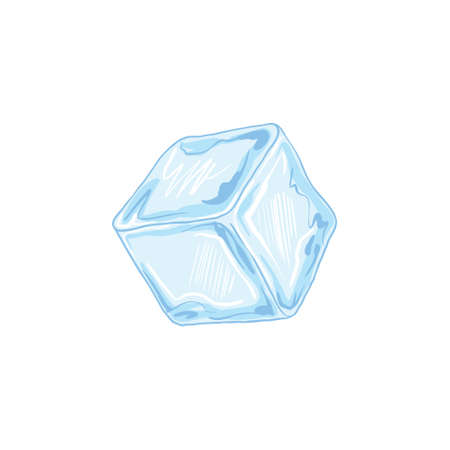 Water ice cube icon vector illustration graphic design on white background.のイラスト素材