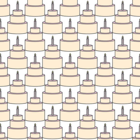 Sweet pattern. Seamless background for a cake and cupcake celebration. Vector illustrationのイラスト素材