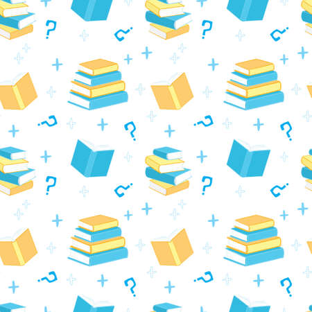 Vector drawing by hand with cute books, for children on a white background.のイラスト素材