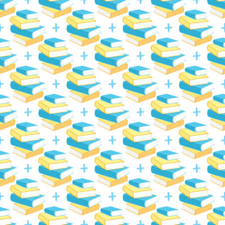 Vector drawing by hand with cute books, for children on a white background.のイラスト素材