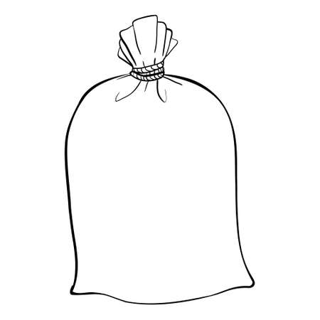The vector of the canvas bag. canvas bag. Illustration of a canvas bag on a white backgroundのイラスト素材