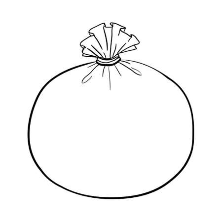 The vector of the canvas bag. canvas bag. Illustration of a canvas bag on a white backgroundのイラスト素材