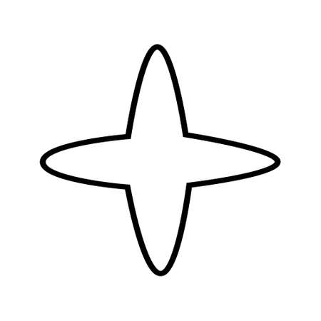 A star or a thumbnail icon. A hand-drawn vector black icon on a white background.のイラスト素材