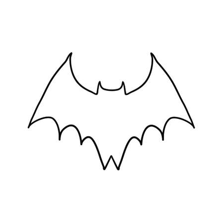 halloween bat silhouette design isolated on white background. Vector, illustrationのイラスト素材
