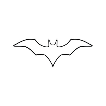 halloween bat silhouette design isolated on white background. Vector, illustrationのイラスト素材