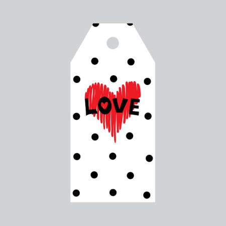 Valentine's day Gift tags, stickers and labels. Template for Greeting Scrap booking, Congratulations, Invitations, Planner, Diary, Notes.のイラスト素材