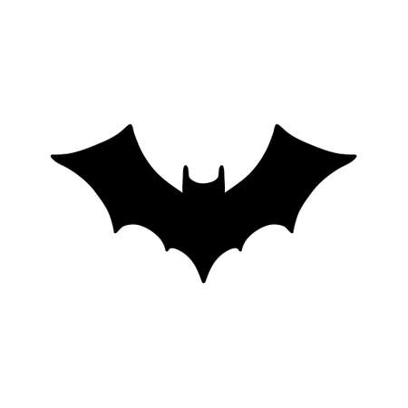 halloween bat silhouette design isolated on white background. Vector, illustrationのイラスト素材