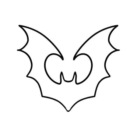 halloween bat silhouette design isolated on white background. Vector, illustrationのイラスト素材