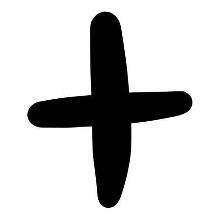 A star or a thumbnail icon. A hand-drawn vector black icon on a white background.のイラスト素材