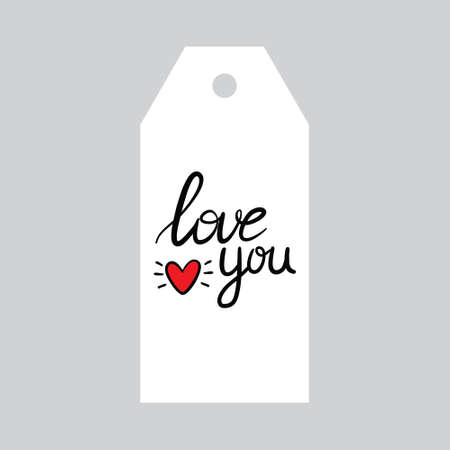 Valentine's day Gift tags, stickers and labels. Template for Greeting Scrap booking, Congratulations, Invitations, Planner, Diary, Notes.のイラスト素材