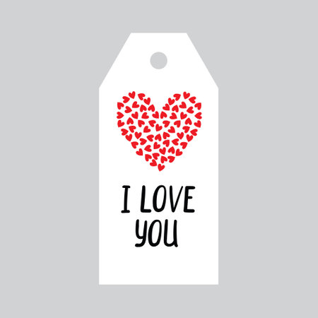 Valentine's day Gift tags, stickers and labels. Template for Greeting Scrap booking, Congratulations, Invitations, Planner, Diary, Notes.のイラスト素材