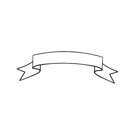 The banner icon. Ribbon symbol. Flat Vector illustrationのイラスト素材
