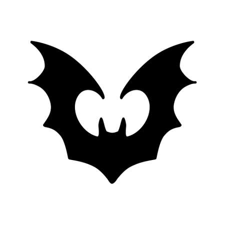 halloween bat silhouette design isolated on white background. Vector, illustrationのイラスト素材