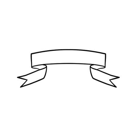 The banner icon. Ribbon symbol. Flat Vector illustrationのイラスト素材