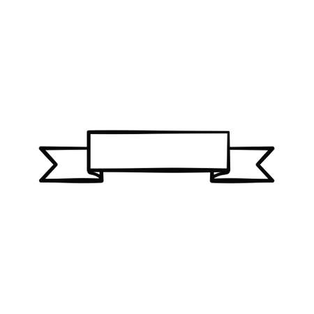 The banner icon. Ribbon symbol. Flat Vector illustrationのイラスト素材