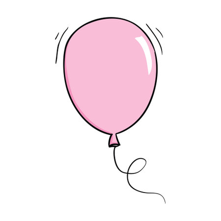 ballon in cartoon flat style isolated on white background. Vector illustrationのイラスト素材