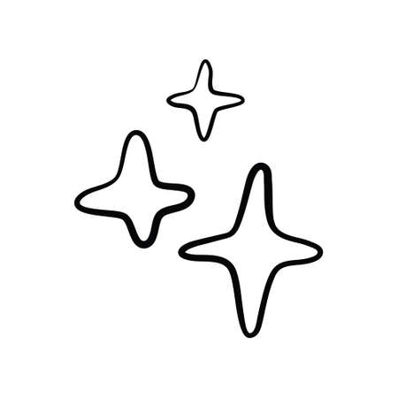 Black star. Flat vector illustration in black isolated on white background. EPS 10のイラスト素材
