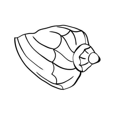 Vector illustration of a hand-drawn scribble from a seashell.のイラスト素材